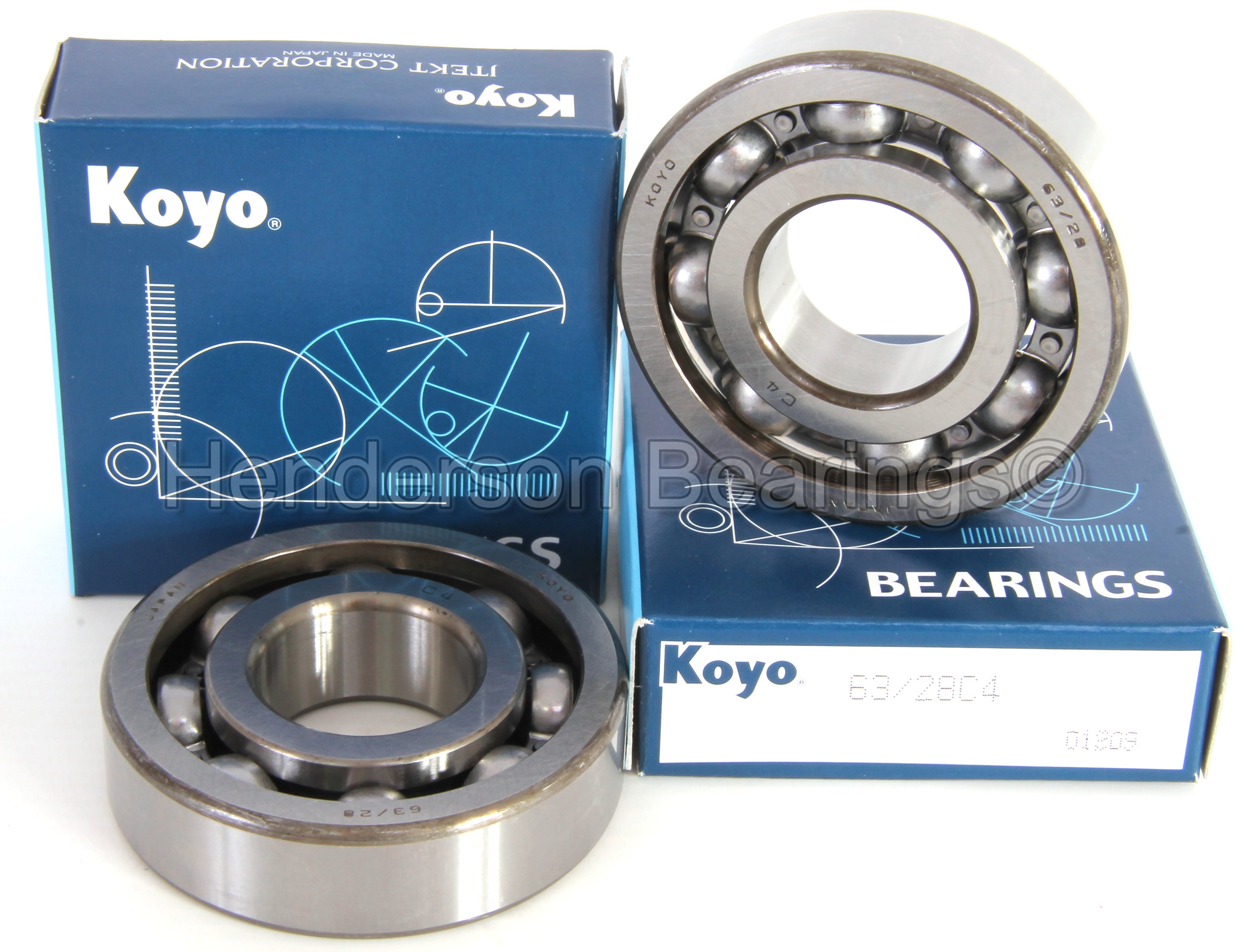 63/28 C4 KOYO Motorcycle crankshaft bearings 28x68x18mm (twin pack, 2
